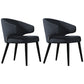 Contemporary Wood Dining Arm Chairs Wingback Side Chair for Home Use (Set of 2) Blue-Gray Clearhalo ' kitchen&dining_furn' 'Dining Chairs' 'Dining Tables & Seating' 'dining_chair' 'furn' 'furn_dining_chair' 'Furniture' 'furniture_dining_chair' 'Kitchen & Dining Furniture' 'kitchen' 4130260