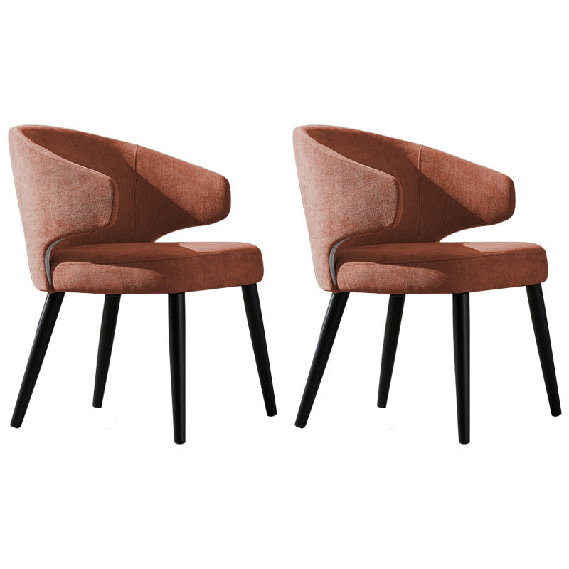 Contemporary Wood Dining Arm Chairs Wingback Side Chair for Home Use (Set of 2) Red Clearhalo ' kitchen&dining_furn' 'Dining Chairs' 'Dining Tables & Seating' 'dining_chair' 'furn' 'furn_dining_chair' 'Furniture' 'furniture_dining_chair' 'Kitchen & Dining Furniture' 'kitchen' 4130261