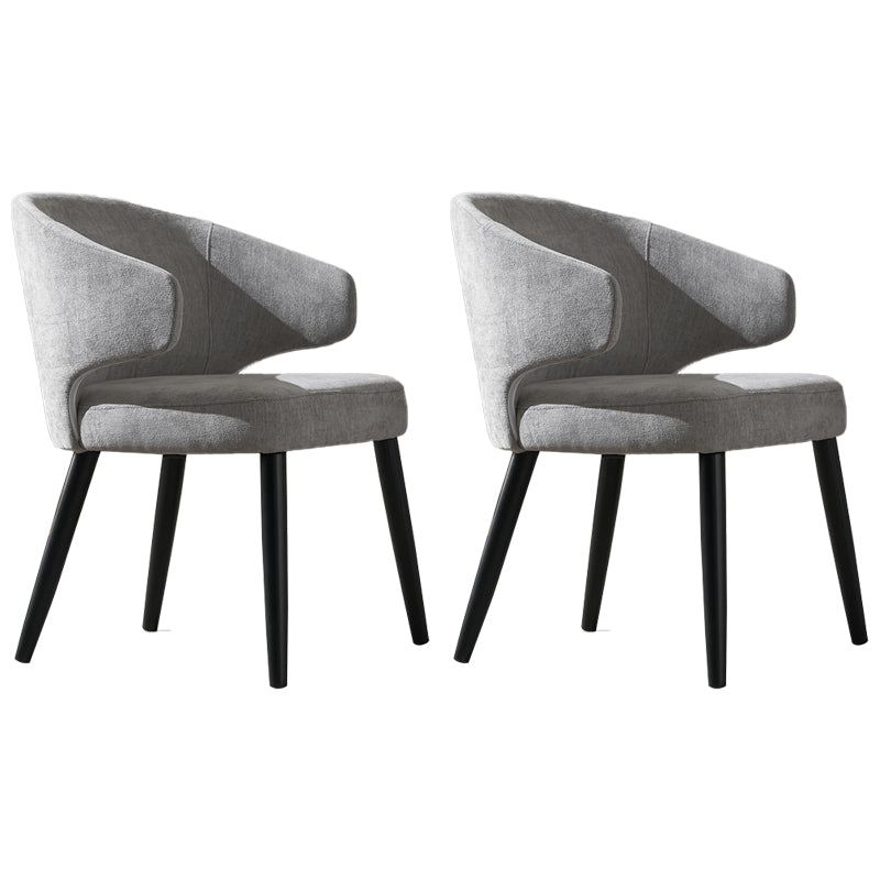 Contemporary Wood Dining Arm Chairs Wingback Side Chair for Home Use (Set of 2) Light Gray Clearhalo ' kitchen&dining_furn' 'Dining Chairs' 'Dining Tables & Seating' 'dining_chair' 'furn' 'furn_dining_chair' 'Furniture' 'furniture_dining_chair' 'Kitchen & Dining Furniture' 'kitchen' 4130263