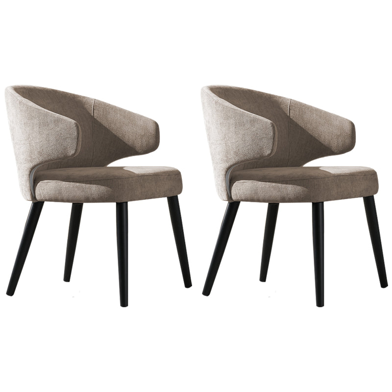 Contemporary Wood Dining Arm Chairs Wingback Side Chair for Home Use (Set of 2) Beige Clearhalo ' kitchen&dining_furn' 'Dining Chairs' 'Dining Tables & Seating' 'dining_chair' 'furn' 'furn_dining_chair' 'Furniture' 'furniture_dining_chair' 'Kitchen & Dining Furniture' 'kitchen' 4130269