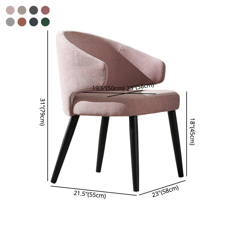 Contemporary Wood Dining Arm Chairs Wingback Side Chair for Home Use (Set of 2) Clearhalo ' kitchen&dining_furn' 'Dining Chairs' 'Dining Tables & Seating' 'dining_chair' 'furn' 'furn_dining_chair' 'Furniture' 'furniture_dining_chair' 'Kitchen & Dining Furniture' 'kitchen' 4130274