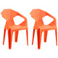 Nordic Style Plastic Dining Armchair Open Back Dining Side Chair for Restaurant Orange 2 Piece Set Clearhalo ' kitchen&dining_furn' 'Dining Chairs' 'Dining Tables & Seating' 'dining_chair' 'furn' 'furn_dining_chair' 'Furniture' 'furniture_dining_chair' 'Kitchen & Dining Furniture' 'kitchen' 4130276