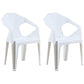 Nordic Style Plastic Dining Armchair Open Back Dining Side Chair for Restaurant White 2 Piece Set Clearhalo ' kitchen&dining_furn' 'Dining Chairs' 'Dining Tables & Seating' 'dining_chair' 'furn' 'furn_dining_chair' 'Furniture' 'furniture_dining_chair' 'Kitchen & Dining Furniture' 'kitchen' 4130279