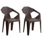 Nordic Style Plastic Dining Armchair Open Back Dining Side Chair for Restaurant Dark Coffee 2 Piece Set Clearhalo ' kitchen&dining_furn' 'Dining Chairs' 'Dining Tables & Seating' 'dining_chair' 'furn' 'furn_dining_chair' 'Furniture' 'furniture_dining_chair' 'Kitchen & Dining Furniture' 'kitchen' 4130283