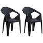 Nordic Style Plastic Dining Armchair Open Back Dining Side Chair for Restaurant Black 2 Piece Set Clearhalo ' kitchen&dining_furn' 'Dining Chairs' 'Dining Tables & Seating' 'dining_chair' 'furn' 'furn_dining_chair' 'Furniture' 'furniture_dining_chair' 'Kitchen & Dining Furniture' 'kitchen' 4130287