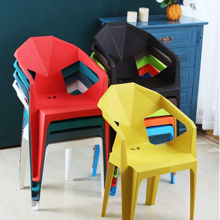 Nordic Style Plastic Dining Armchair Open Back Dining Side Chair for Restaurant Clearhalo ' kitchen&dining_furn' 'Dining Chairs' 'Dining Tables & Seating' 'dining_chair' 'furn' 'furn_dining_chair' 'Furniture' 'furniture_dining_chair' 'Kitchen & Dining Furniture' 'kitchen' 4130292