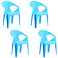 Nordic Style Plastic Dining Armchair Open Back Dining Side Chair for Restaurant Sky Blue 4 Piece Set Clearhalo ' kitchen&dining_furn' 'Dining Chairs' 'Dining Tables & Seating' 'dining_chair' 'furn' 'furn_dining_chair' 'Furniture' 'furniture_dining_chair' 'Kitchen & Dining Furniture' 'kitchen' 4130293