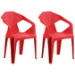 Nordic Style Plastic Dining Armchair Open Back Dining Side Chair for Restaurant Red 2 Piece Set Clearhalo ' kitchen&dining_furn' 'Dining Chairs' 'Dining Tables & Seating' 'dining_chair' 'furn' 'furn_dining_chair' 'Furniture' 'furniture_dining_chair' 'Kitchen & Dining Furniture' 'kitchen' 4130296