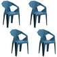 Nordic Style Plastic Dining Armchair Open Back Dining Side Chair for Restaurant Peacock Blue 4 Piece Set Clearhalo ' kitchen&dining_furn' 'Dining Chairs' 'Dining Tables & Seating' 'dining_chair' 'furn' 'furn_dining_chair' 'Furniture' 'furniture_dining_chair' 'Kitchen & Dining Furniture' 'kitchen' 4130304