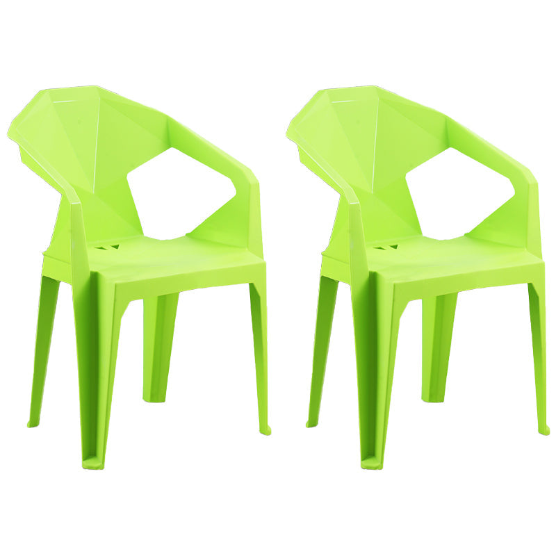 Nordic Style Plastic Dining Armchair Open Back Dining Side Chair for Restaurant Green 2 Piece Set Clearhalo ' kitchen&dining_furn' 'Dining Chairs' 'Dining Tables & Seating' 'dining_chair' 'furn' 'furn_dining_chair' 'Furniture' 'furniture_dining_chair' 'Kitchen & Dining Furniture' 'kitchen' 4130305