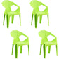Nordic Style Plastic Dining Armchair Open Back Dining Side Chair for Restaurant Green 4 Piece Set Clearhalo ' kitchen&dining_furn' 'Dining Chairs' 'Dining Tables & Seating' 'dining_chair' 'furn' 'furn_dining_chair' 'Furniture' 'furniture_dining_chair' 'Kitchen & Dining Furniture' 'kitchen' 4130306