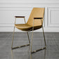Nordic Style Dining Chairs Kitchen Arm Dining Side Chairs with Metal Legs Khaki 1 Piece Brass Gold Clearhalo ' kitchen&dining_furn' 'Dining Chairs' 'Dining Tables & Seating' 'dining_chair' 'furn' 'furn_dining_chair' 'Furniture' 'furniture_dining_chair' 'Kitchen & Dining Furniture' 'kitchen' 4130309