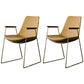 Nordic Style Dining Chairs Kitchen Arm Dining Side Chairs with Metal Legs Khaki 2 Piece Set Brass Gold Clearhalo ' kitchen&dining_furn' 'Dining Chairs' 'Dining Tables & Seating' 'dining_chair' 'furn' 'furn_dining_chair' 'Furniture' 'furniture_dining_chair' 'Kitchen & Dining Furniture' 'kitchen' 4130311