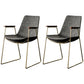 Nordic Style Dining Chairs Kitchen Arm Dining Side Chairs with Metal Legs Grey 2 Piece Set Brass Gold Clearhalo ' kitchen&dining_furn' 'Dining Chairs' 'Dining Tables & Seating' 'dining_chair' 'furn' 'furn_dining_chair' 'Furniture' 'furniture_dining_chair' 'Kitchen & Dining Furniture' 'kitchen' 4130317
