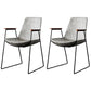 Nordic Style Dining Chairs Kitchen Arm Dining Side Chairs with Metal Legs Light Gray 2 Piece Set Black Clearhalo ' kitchen&dining_furn' 'Dining Chairs' 'Dining Tables & Seating' 'dining_chair' 'furn' 'furn_dining_chair' 'Furniture' 'furniture_dining_chair' 'Kitchen & Dining Furniture' 'kitchen' 4130323