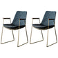Nordic Style Dining Chairs Kitchen Arm Dining Side Chairs with Metal Legs Blue 2 Piece Set Brass Gold Clearhalo ' kitchen&dining_furn' 'Dining Chairs' 'Dining Tables & Seating' 'dining_chair' 'furn' 'furn_dining_chair' 'Furniture' 'furniture_dining_chair' 'Kitchen & Dining Furniture' 'kitchen' 4130332