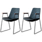 Nordic Style Dining Chairs Kitchen Arm Dining Side Chairs with Metal Legs Blue 2 Piece Set Black Clearhalo ' kitchen&dining_furn' 'Dining Chairs' 'Dining Tables & Seating' 'dining_chair' 'furn' 'furn_dining_chair' 'Furniture' 'furniture_dining_chair' 'Kitchen & Dining Furniture' 'kitchen' 4130338