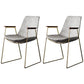 Nordic Style Dining Chairs Kitchen Arm Dining Side Chairs with Metal Legs Light Gray 2 Piece Set Brass Gold Clearhalo ' kitchen&dining_furn' 'Dining Chairs' 'Dining Tables & Seating' 'dining_chair' 'furn' 'furn_dining_chair' 'Furniture' 'furniture_dining_chair' 'Kitchen & Dining Furniture' 'kitchen' 4130341