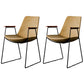 Nordic Style Dining Chairs Kitchen Arm Dining Side Chairs with Metal Legs Khaki 2 Piece Set Black Clearhalo ' kitchen&dining_furn' 'Dining Chairs' 'Dining Tables & Seating' 'dining_chair' 'furn' 'furn_dining_chair' 'Furniture' 'furniture_dining_chair' 'Kitchen & Dining Furniture' 'kitchen' 4130347