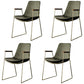 Nordic Style Dining Chairs Kitchen Arm Dining Side Chairs with Metal Legs Army Green 4 Piece Set Brass Gold Clearhalo ' kitchen&dining_furn' 'Dining Chairs' 'Dining Tables & Seating' 'dining_chair' 'furn' 'furn_dining_chair' 'Furniture' 'furniture_dining_chair' 'Kitchen & Dining Furniture' 'kitchen' 4130351