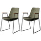Nordic Style Dining Chairs Kitchen Arm Dining Side Chairs with Metal Legs Army Green 2 Piece Set Black Clearhalo ' kitchen&dining_furn' 'Dining Chairs' 'Dining Tables & Seating' 'dining_chair' 'furn' 'furn_dining_chair' 'Furniture' 'furniture_dining_chair' 'Kitchen & Dining Furniture' 'kitchen' 4130353