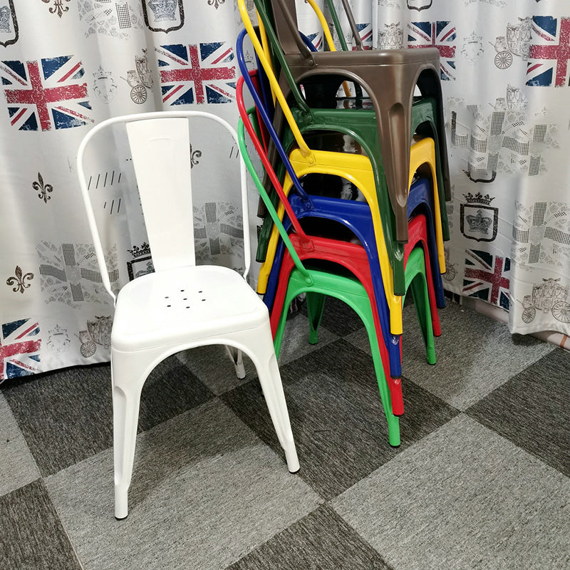 Industrial Style Kitchen Dining Chairs Metal Dining Armless Side Chairs (Set of 4) Clearhalo ' kitchen&dining_furn' 'Dining Chairs' 'Dining Tables & Seating' 'dining_chair' 'furn' 'furn_dining_chair' 'Furniture' 'furniture_dining_chair' 'Kitchen & Dining Furniture' 'kitchen' 4130361