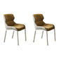 Contemporary Style Dining Chair Kitchen Metal Wingback Dining Arm Side Chair (Set of 2) Ginger Clearhalo ' kitchen&dining_furn' 'Dining Chairs' 'Dining Tables & Seating' 'dining_chair' 'furn' 'furn_dining_chair' 'Furniture' 'furniture_dining_chair' 'Kitchen & Dining Furniture' 'kitchen' 4130377