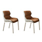 Contemporary Style Dining Chair Kitchen Metal Wingback Dining Arm Side Chair (Set of 2) Orange Clearhalo ' kitchen&dining_furn' 'Dining Chairs' 'Dining Tables & Seating' 'dining_chair' 'furn' 'furn_dining_chair' 'Furniture' 'furniture_dining_chair' 'Kitchen & Dining Furniture' 'kitchen' 4130379