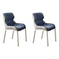 Contemporary Style Dining Chair Kitchen Metal Wingback Dining Arm Side Chair (Set of 2) Peacock Blue Clearhalo ' kitchen&dining_furn' 'Dining Chairs' 'Dining Tables & Seating' 'dining_chair' 'furn' 'furn_dining_chair' 'Furniture' 'furniture_dining_chair' 'Kitchen & Dining Furniture' 'kitchen' 4130383