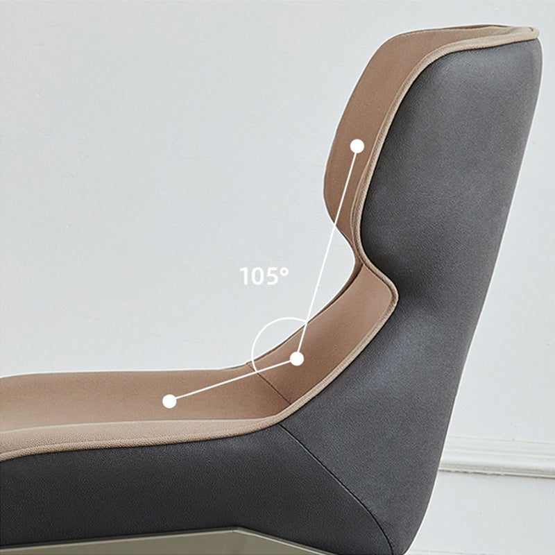 Contemporary Style Dining Chair Kitchen Metal Wingback Dining Arm Side Chair (Set of 2) Clearhalo ' kitchen&dining_furn' 'Dining Chairs' 'Dining Tables & Seating' 'dining_chair' 'furn' 'furn_dining_chair' 'Furniture' 'furniture_dining_chair' 'Kitchen & Dining Furniture' 'kitchen' 4130387