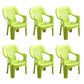 Minimalist Style Stacking Dining Arm Chairs Plastic Open Back Dining Side Chair for Home Use Fruit Green 6 Piece Set Clearhalo ' kitchen&dining_furn' 'Dining Chairs' 'Dining Tables & Seating' 'dining_chair' 'furn' 'furn_dining_chair' 'Furniture' 'furniture_dining_chair' 'Kitchen & Dining Furniture' 'kitchen' 4130396