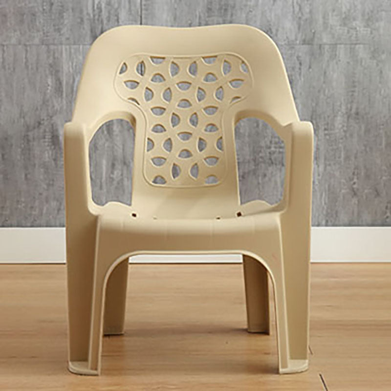 Minimalist Style Stacking Dining Arm Chairs Plastic Open Back Dining Side Chair for Home Use Clearhalo ' kitchen&dining_furn' 'Dining Chairs' 'Dining Tables & Seating' 'dining_chair' 'furn' 'furn_dining_chair' 'Furniture' 'furniture_dining_chair' 'Kitchen & Dining Furniture' 'kitchen' 4130408