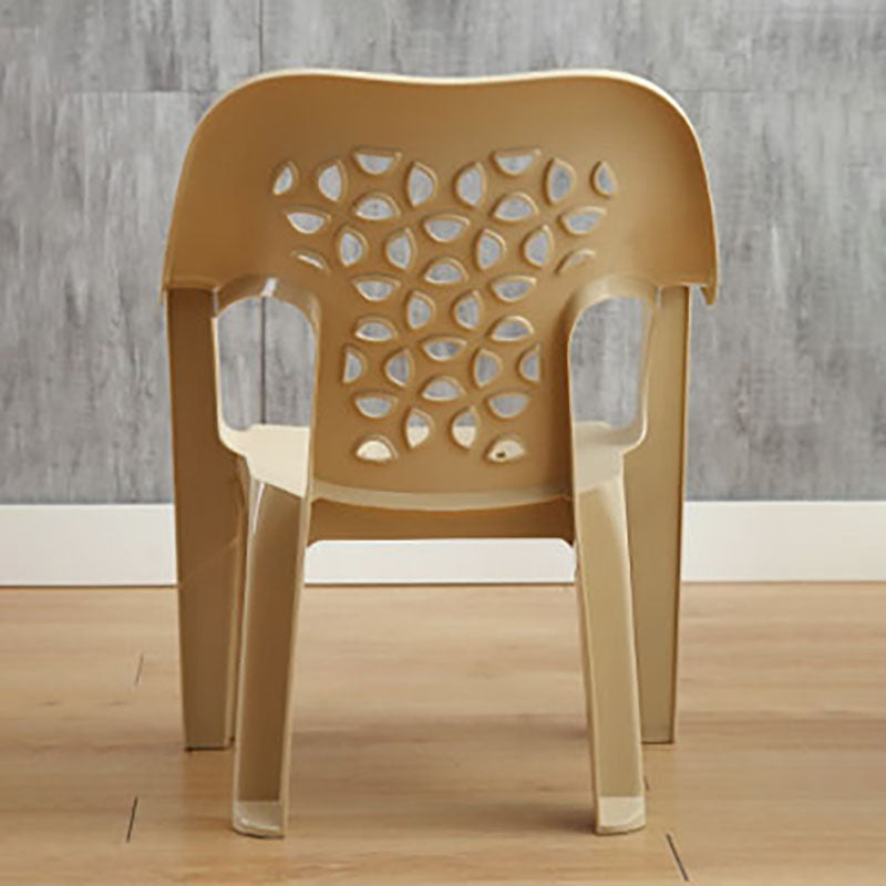 Minimalist Style Stacking Dining Arm Chairs Plastic Open Back Dining Side Chair for Home Use Clearhalo ' kitchen&dining_furn' 'Dining Chairs' 'Dining Tables & Seating' 'dining_chair' 'furn' 'furn_dining_chair' 'Furniture' 'furniture_dining_chair' 'Kitchen & Dining Furniture' 'kitchen' 4130412