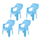Minimalist Style Stacking Dining Arm Chairs Plastic Slat Back Dining Side Chair for Home Use Blue 4 Piece Set Clearhalo ' kitchen&dining_furn' 'Dining Chairs' 'Dining Tables & Seating' 'dining_chair' 'furn' 'furn_dining_chair' 'Furniture' 'furniture_dining_chair' 'Kitchen & Dining Furniture' 'kitchen' 4130432