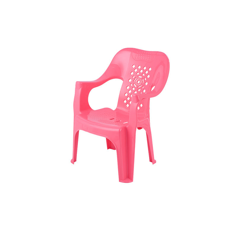 Minimalist Style Stacking Dining Arm Chairs Plastic Slat Back Dining Side Chair for Home Use Pink 1 Piece Clearhalo ' kitchen&dining_furn' 'Dining Chairs' 'Dining Tables & Seating' 'dining_chair' 'furn' 'furn_dining_chair' 'Furniture' 'furniture_dining_chair' 'Kitchen & Dining Furniture' 'kitchen' 4130434