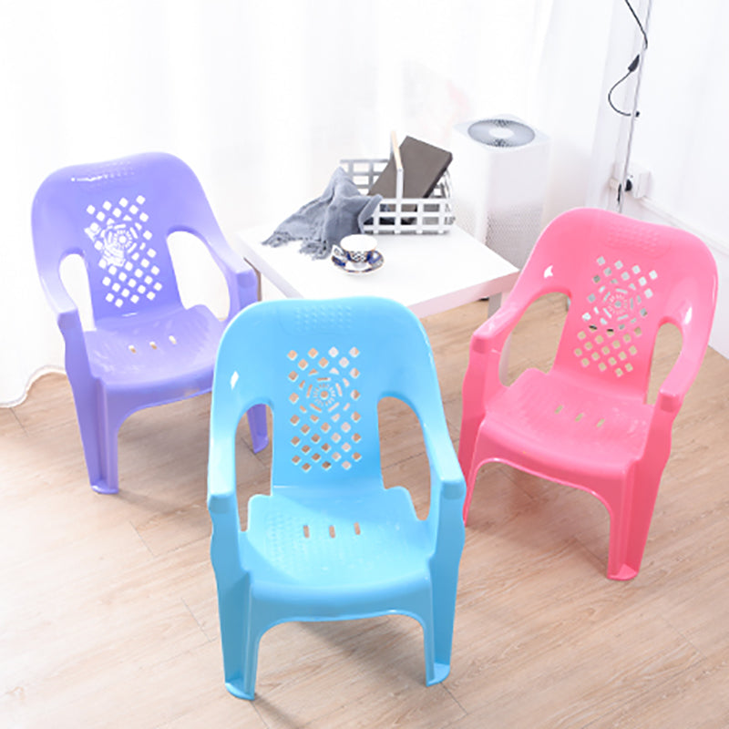 Minimalist Style Stacking Dining Arm Chairs Plastic Slat Back Dining Side Chair for Home Use Clearhalo ' kitchen&dining_furn' 'Dining Chairs' 'Dining Tables & Seating' 'dining_chair' 'furn' 'furn_dining_chair' 'Furniture' 'furniture_dining_chair' 'Kitchen & Dining Furniture' 'kitchen' 4130435