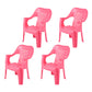 Minimalist Style Stacking Dining Arm Chairs Plastic Slat Back Dining Side Chair for Home Use Pink 4 Piece Set Clearhalo ' kitchen&dining_furn' 'Dining Chairs' 'Dining Tables & Seating' 'dining_chair' 'furn' 'furn_dining_chair' 'Furniture' 'furniture_dining_chair' 'Kitchen & Dining Furniture' 'kitchen' 4130438
