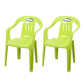 Minimalist Style Stacking Dining Arm Chairs Plastic Slat Back Dining Side Chair for Home Yellow 2 Piece Set Clearhalo ' kitchen&dining_furn' 'Dining Chairs' 'Dining Tables & Seating' 'dining_chair' 'furn' 'furn_dining_chair' 'Furniture' 'furniture_dining_chair' 'Kitchen & Dining Furniture' 'kitchen' 4130450