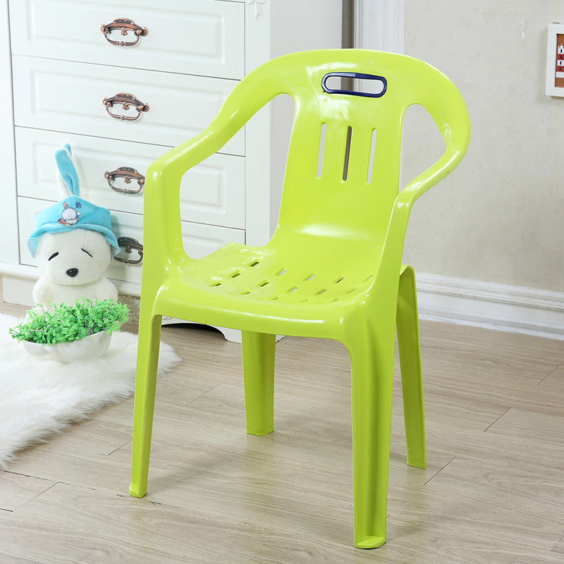 Minimalist Style Stacking Dining Arm Chairs Plastic Slat Back Dining Side Chair for Home Yellow 1 Piece Clearhalo ' kitchen&dining_furn' 'Dining Chairs' 'Dining Tables & Seating' 'dining_chair' 'furn' 'furn_dining_chair' 'Furniture' 'furniture_dining_chair' 'Kitchen & Dining Furniture' 'kitchen' 4130456