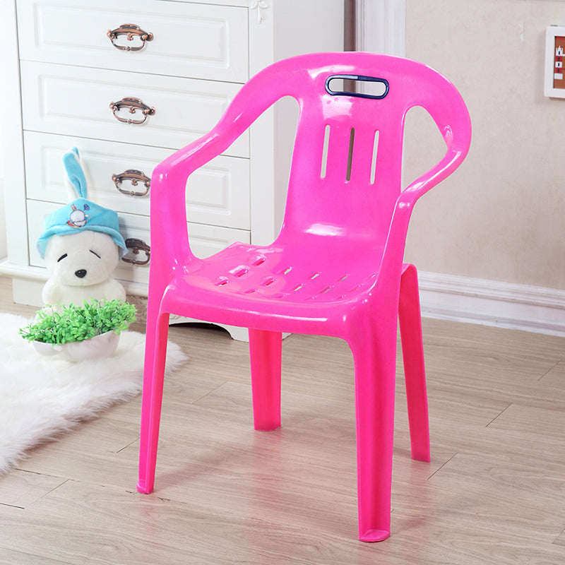 Minimalist Style Stacking Dining Arm Chairs Plastic Slat Back Dining Side Chair for Home Red 1 Piece Clearhalo ' kitchen&dining_furn' 'Dining Chairs' 'Dining Tables & Seating' 'dining_chair' 'furn' 'furn_dining_chair' 'Furniture' 'furniture_dining_chair' 'Kitchen & Dining Furniture' 'kitchen' 4130458