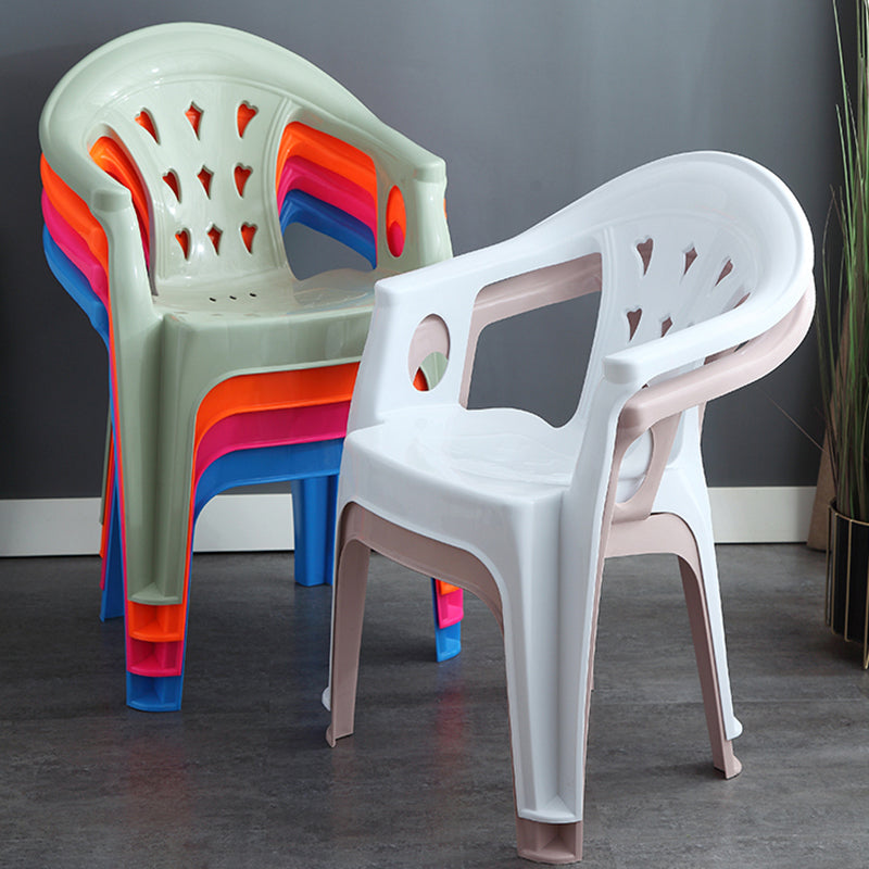 Contemporary Stacking Dining Arm Chairs Plastic Dining Side Chair for Home Use Clearhalo ' kitchen&dining_furn' 'Dining Chairs' 'Dining Tables & Seating' 'dining_chair' 'furn' 'furn_dining_chair' 'Furniture' 'furniture_dining_chair' 'Kitchen & Dining Furniture' 'kitchen' 4130476