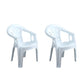 Contemporary Stacking Dining Arm Chairs Plastic Dining Side Chair for Home Use White 2 Piece Set Clearhalo ' kitchen&dining_furn' 'Dining Chairs' 'Dining Tables & Seating' 'dining_chair' 'furn' 'furn_dining_chair' 'Furniture' 'furniture_dining_chair' 'Kitchen & Dining Furniture' 'kitchen' 4130487