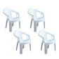 Contemporary Stacking Dining Arm Chairs Plastic Dining Side Chair for Home Use White 4 Piece Set Clearhalo ' kitchen&dining_furn' 'Dining Chairs' 'Dining Tables & Seating' 'dining_chair' 'furn' 'furn_dining_chair' 'Furniture' 'furniture_dining_chair' 'Kitchen & Dining Furniture' 'kitchen' 4130489