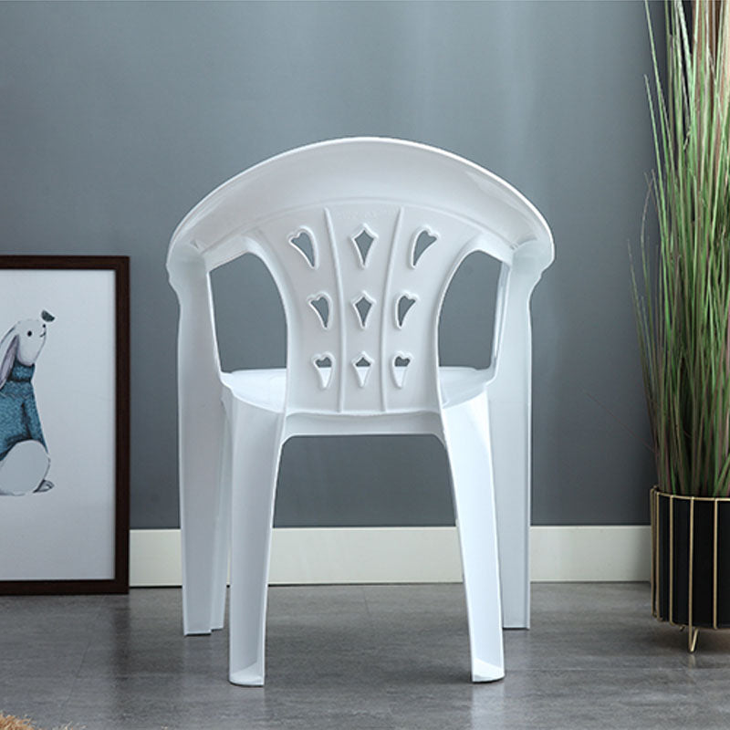 Contemporary Stacking Dining Arm Chairs Plastic Dining Side Chair for Home Use Clearhalo ' kitchen&dining_furn' 'Dining Chairs' 'Dining Tables & Seating' 'dining_chair' 'furn' 'furn_dining_chair' 'Furniture' 'furniture_dining_chair' 'Kitchen & Dining Furniture' 'kitchen' 4130492