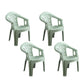 Contemporary Stacking Dining Arm Chairs Plastic Dining Side Chair for Home Use Green 4 Piece Set Clearhalo ' kitchen&dining_furn' 'Dining Chairs' 'Dining Tables & Seating' 'dining_chair' 'furn' 'furn_dining_chair' 'Furniture' 'furniture_dining_chair' 'Kitchen & Dining Furniture' 'kitchen' 4130498
