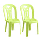 Modern Stacking Dining Armless Chairs Plastic Dining Side Chair for Home Use Yellow 2 Piece Set Clearhalo ' kitchen&dining_furn' 'Dining Chairs' 'Dining Tables & Seating' 'dining_chair' 'furn' 'furn_dining_chair' 'Furniture' 'furniture_dining_chair' 'Kitchen & Dining Furniture' 'kitchen' 4130516