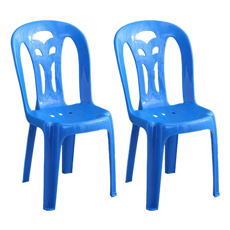 Modern Stacking Dining Armless Chairs Plastic Dining Side Chair for Home Use Dark Blue 2 Piece Set Clearhalo ' kitchen&dining_furn' 'Dining Chairs' 'Dining Tables & Seating' 'dining_chair' 'furn' 'furn_dining_chair' 'Furniture' 'furniture_dining_chair' 'Kitchen & Dining Furniture' 'kitchen' 4130522
