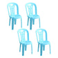 Modern Stacking Dining Armless Chairs Plastic Dining Side Chair for Home Use Light Blue 4 Piece Set Clearhalo ' kitchen&dining_furn' 'Dining Chairs' 'Dining Tables & Seating' 'dining_chair' 'furn' 'furn_dining_chair' 'Furniture' 'furniture_dining_chair' 'Kitchen & Dining Furniture' 'kitchen' 4130526