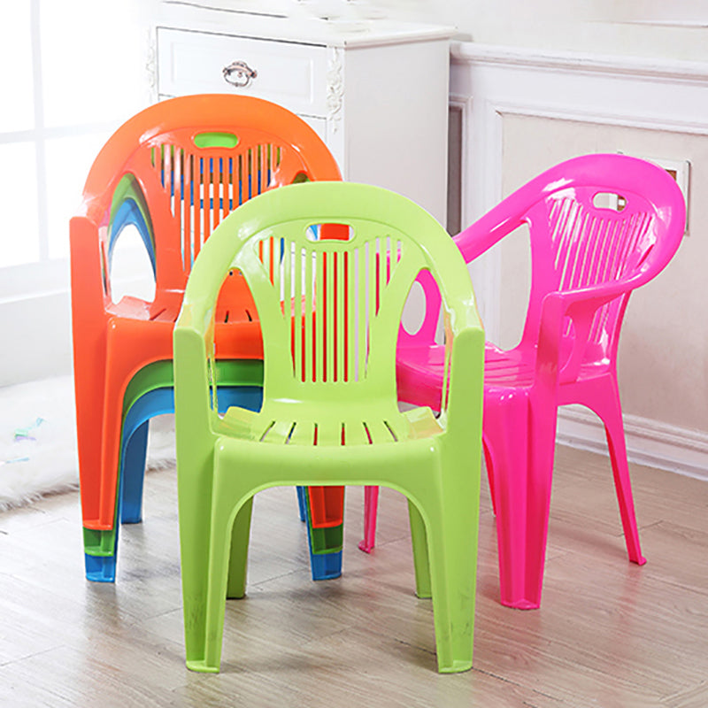 Contemporary Stacking Slat Back Dining Arm Chairs Plastic Dining Side Chair for Home Use Clearhalo ' kitchen&dining_furn' 'Dining Chairs' 'Dining Tables & Seating' 'dining_chair' 'furn' 'furn_dining_chair' 'Furniture' 'furniture_dining_chair' 'Kitchen & Dining Furniture' 'kitchen' 4130528