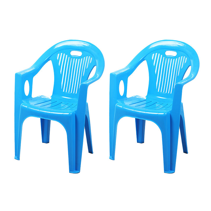 Contemporary Stacking Slat Back Dining Arm Chairs Plastic Dining Side Chair for Home Use Blue 2 Piece Set Clearhalo ' kitchen&dining_furn' 'Dining Chairs' 'Dining Tables & Seating' 'dining_chair' 'furn' 'furn_dining_chair' 'Furniture' 'furniture_dining_chair' 'Kitchen & Dining Furniture' 'kitchen' 4130537